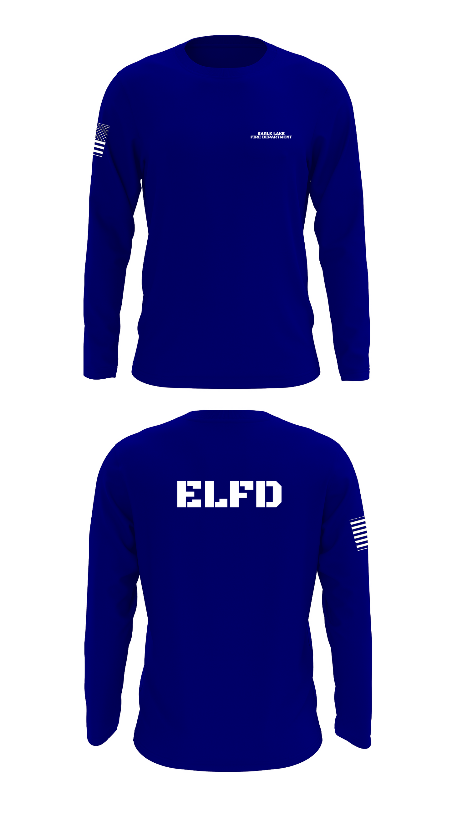 Eagle Lake fire department Store 1 Core Men's LS Performance Tee - 94992957098