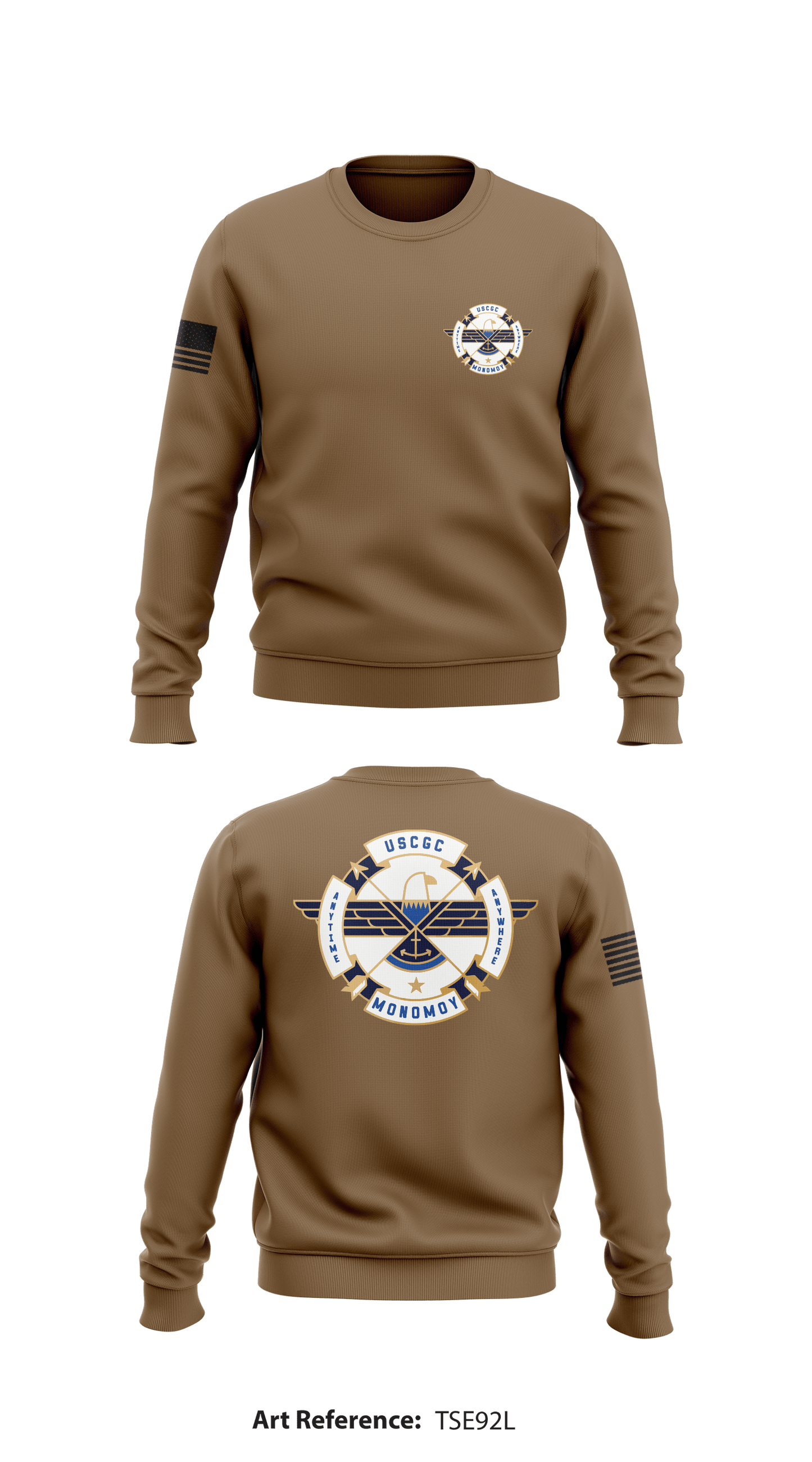 USCGC Monomoy Store 1 Core Men's Crewneck Performance Sweatshirt - tSE92L