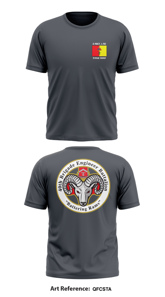 2/1 ABCT, 40th BEB (Rams) Store 1 Core Men's SS Performance Tee - QfCsTa