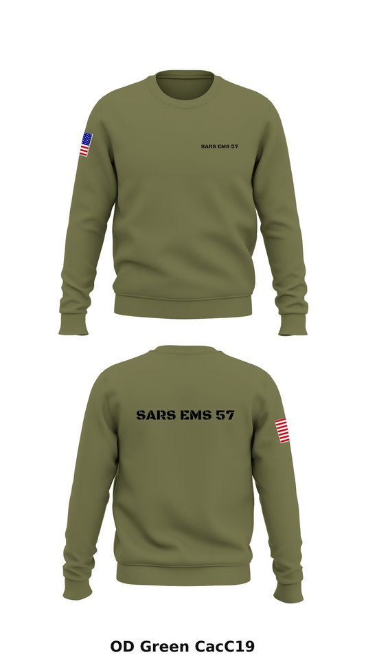 SARS EMS 57 Store 1 Core Men's Crewneck Performance Sweatshirt - CacC19