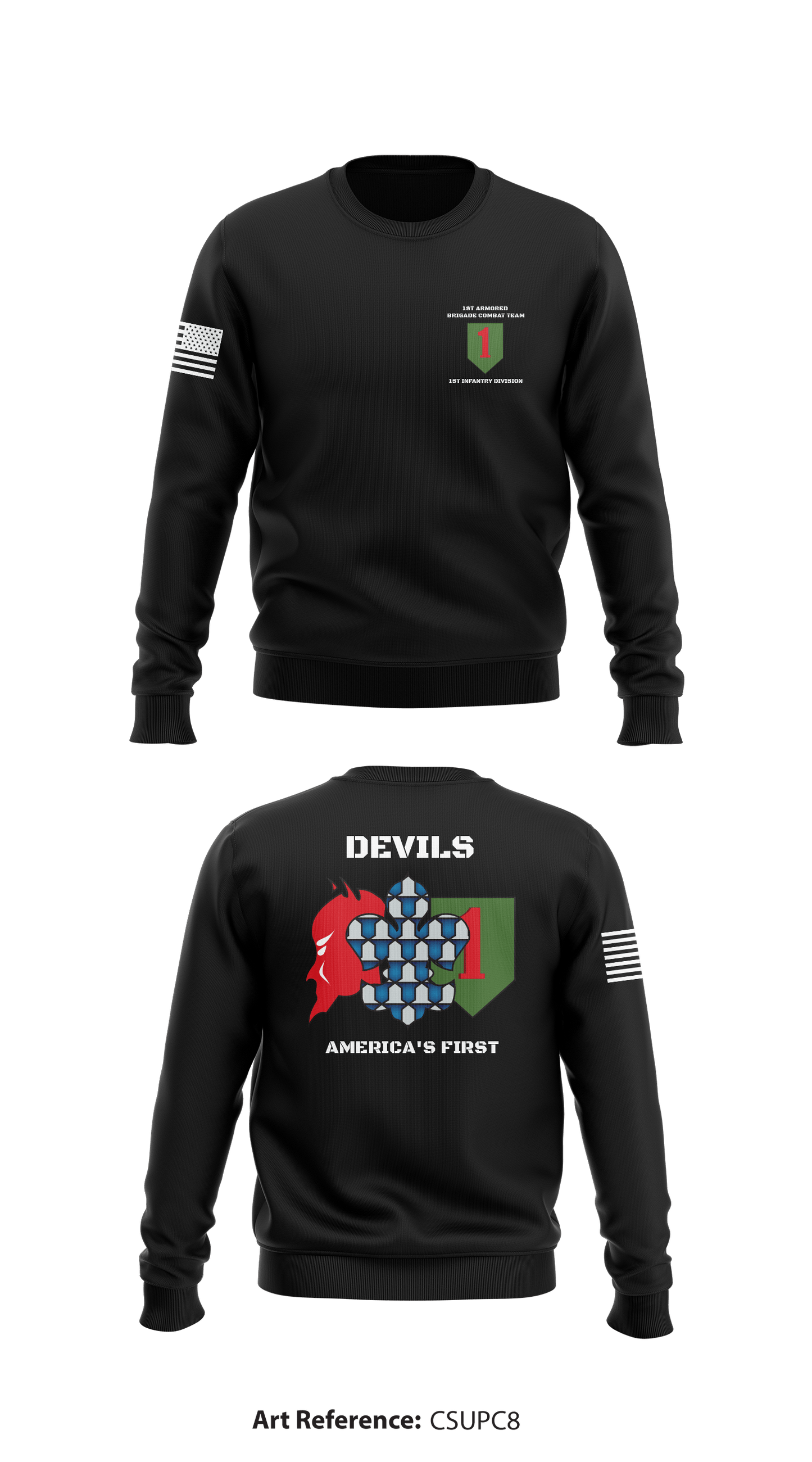 1st Brigade Combat Team, 1st Infantry Division Store 1 Core Men's Crewneck Performance Sweatshirt - cSUPc8