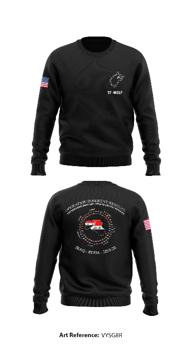 1st Stryker Brigade Core Men's Crewneck Performance Sweatshirt - vYSg8R