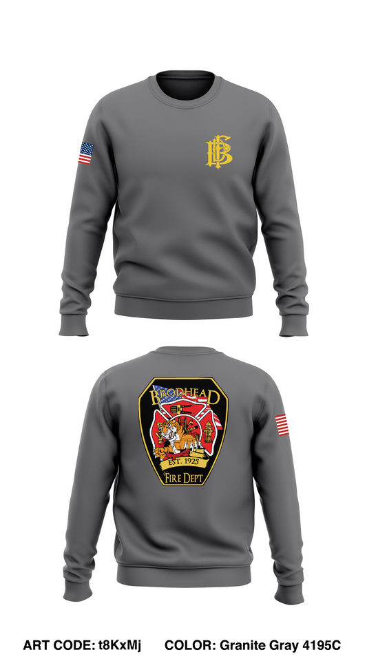 Brodhead Fire Department Store 1 Core Men's Crewneck Performance Sweatshirt - t8KxMj