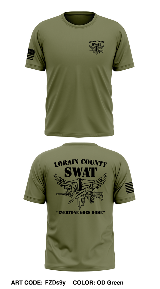 Lorain County SWAT Store 1 Core Men's SS Performance Tee - FZDs9y