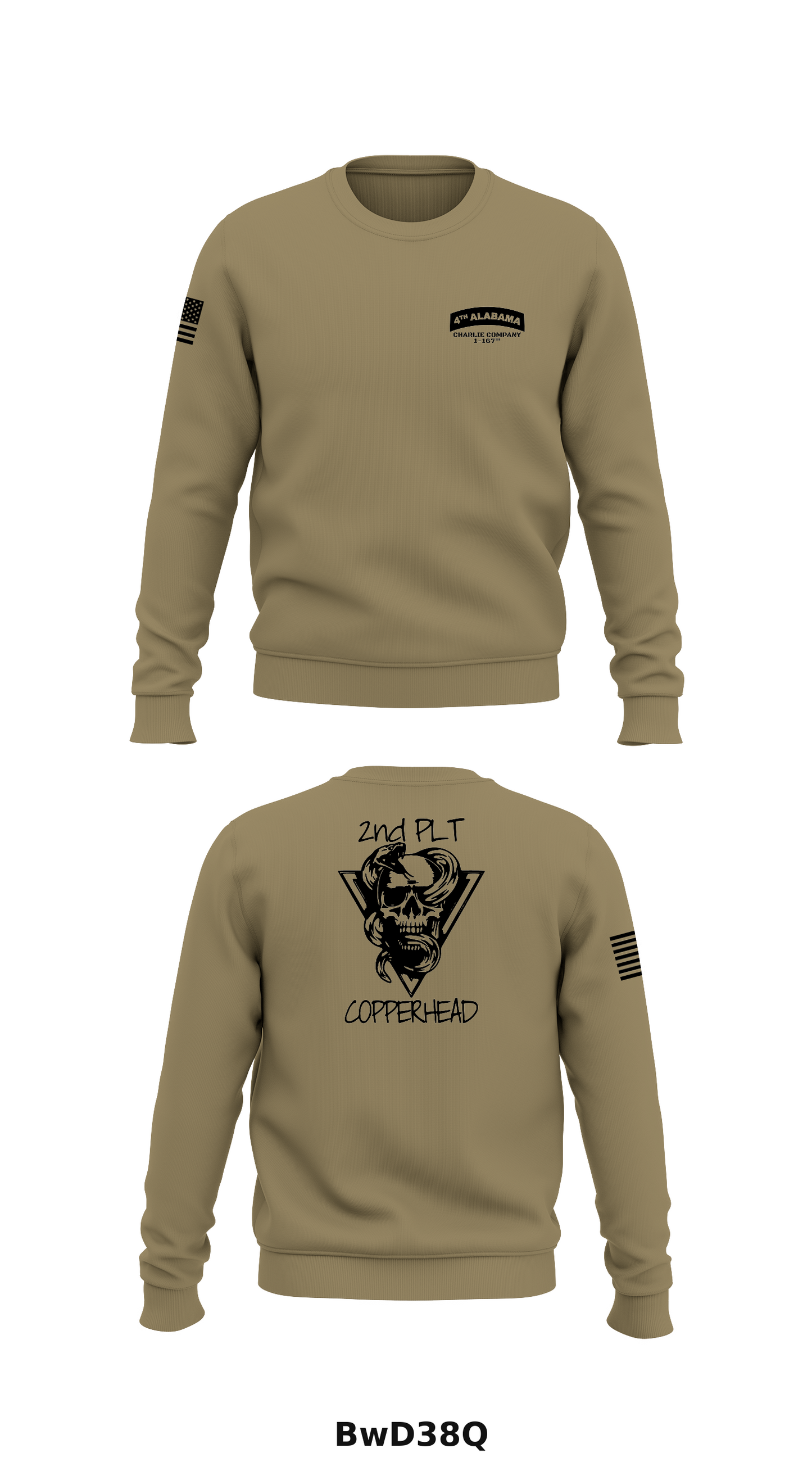 C Co 1-167th Store 1 Core Men's Crewneck Performance Sweatshirt - BwD38Q