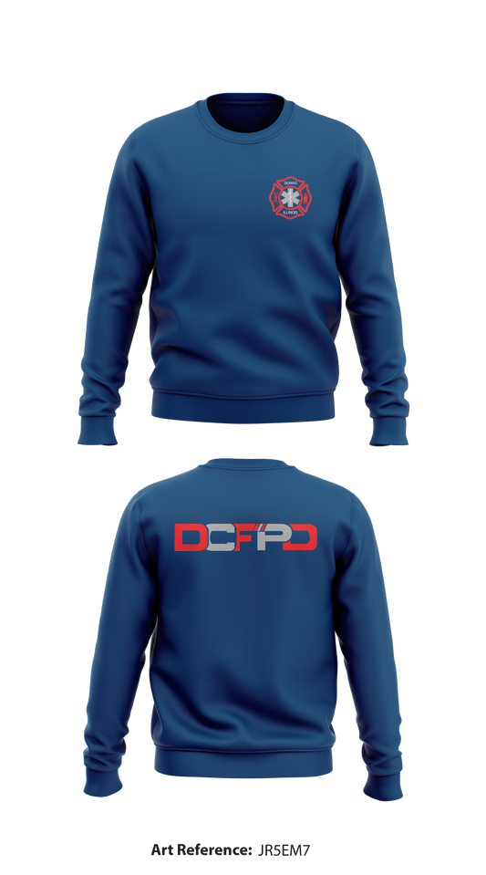 Downs Fire Department Store 1 Core Men's Crewneck Performance Sweatshirt - jr5EM7