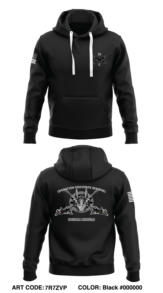 Deployed C BTRY, 2-15 Store 1  Core Men's Hooded Performance Sweatshirt - 7R7ZVP