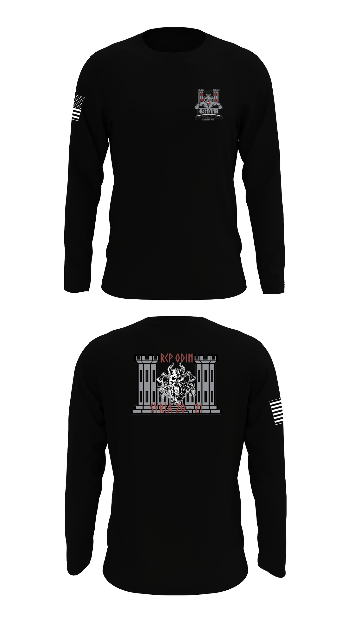 68th Engineer Company  Store 1 Core Men's LS Performance Tee - 69591166948