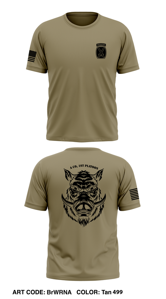 A Co Store 1 Core Men's SS Performance Tee - BrWRNA