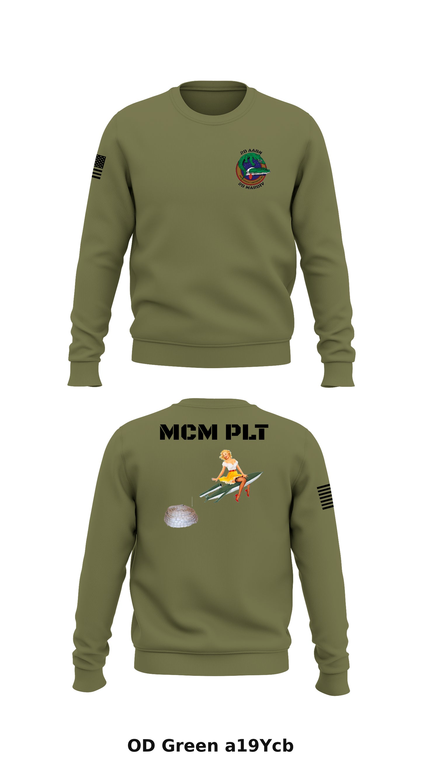 MCM PLT, 2D AABN, 2D MARDIV Store 1 Core Men's Crewneck Performance Sweatshirt - a19Ycb