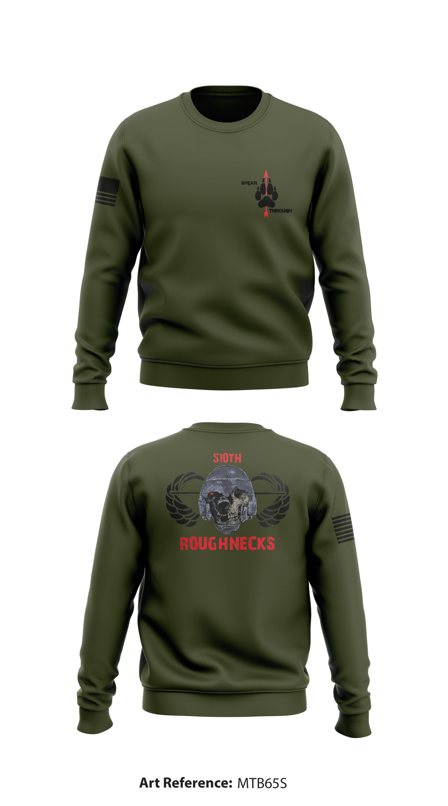 510th MP Detachment  Store 1 Core Men's Crewneck Performance Sweatshirt - MtB65S