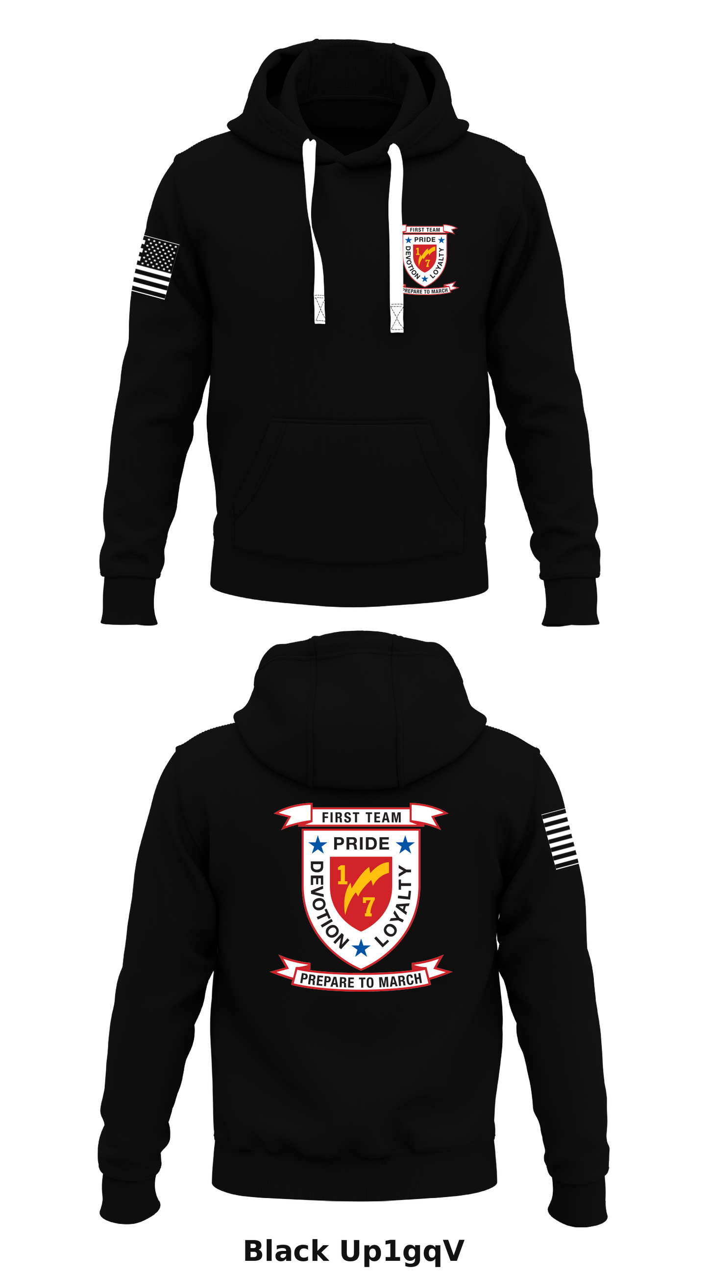 1st BN 7th Marine Rgt Store 1  Core Men's Hooded Performance Sweatshirt - Up1gqV