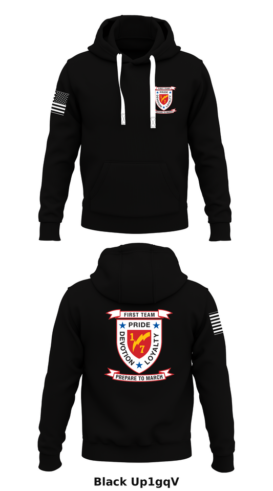 1st BN 7th Marine Rgt Store 1  Core Men's Hooded Performance Sweatshirt - Up1gqV