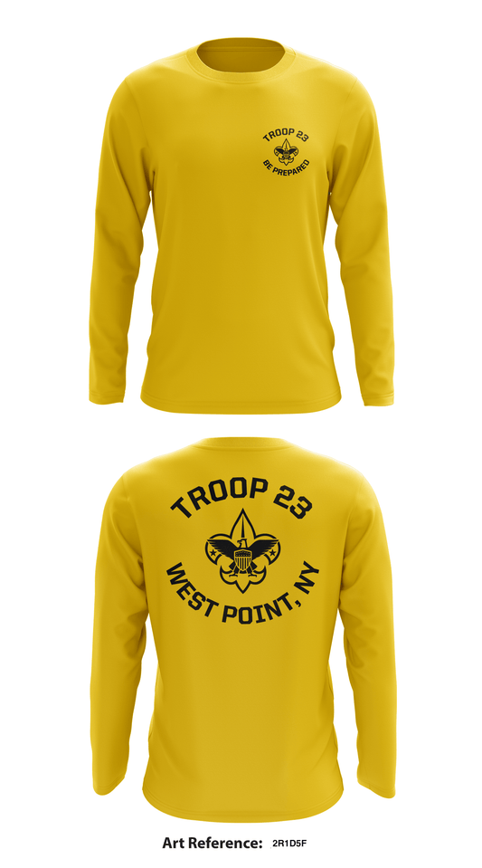 Scouts BSA Troop 23 Store 1 Core Men's LS Performance Tee - 2R1D5f