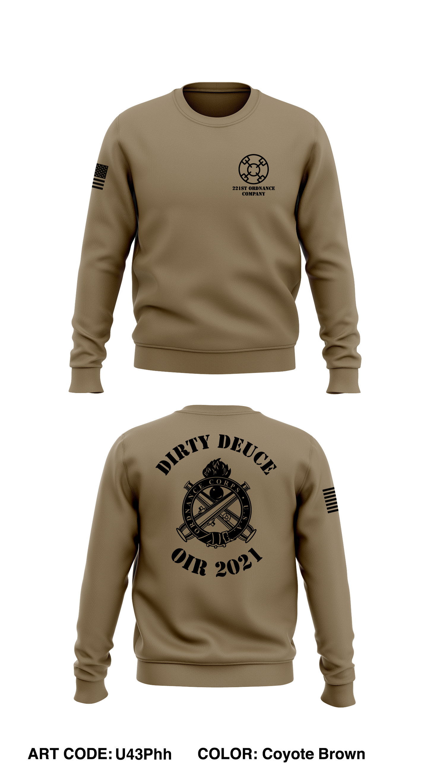 221st Ordnance Company   Store 1 Core Men's Crewneck Performance Sweatshirt - U43Phh