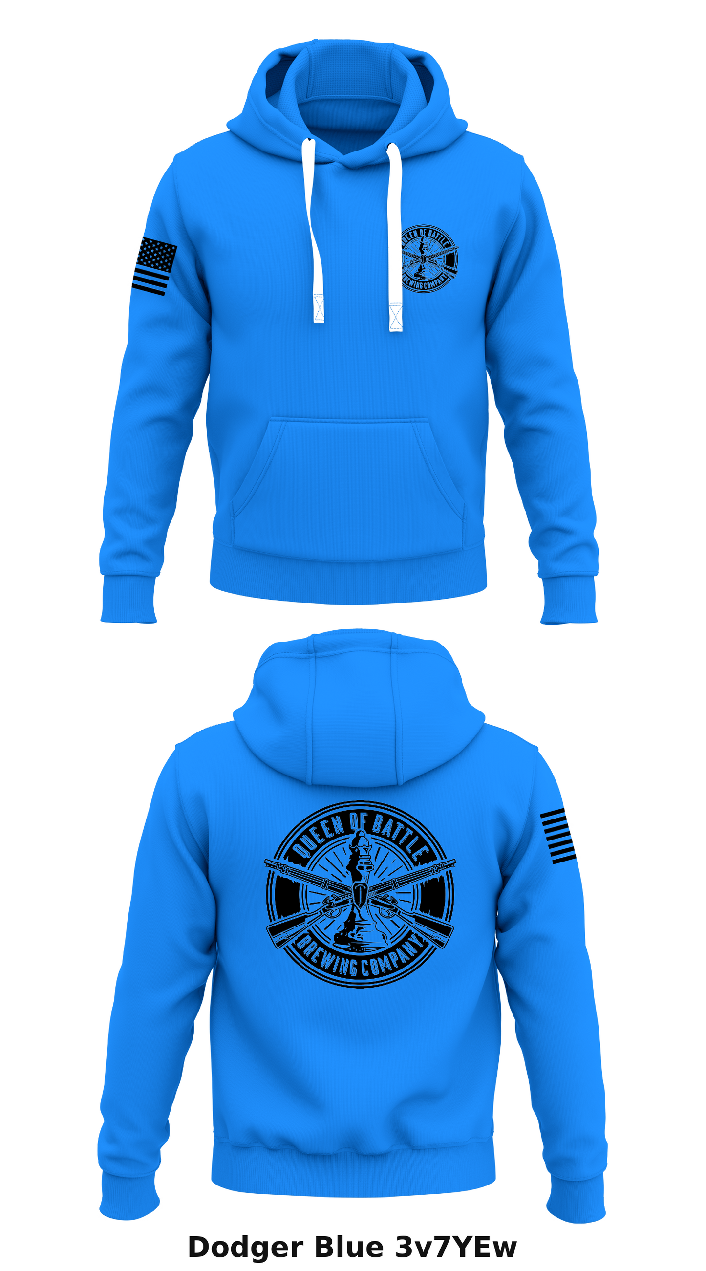Queen of Battle Brewing Company Store 1  Core Men's Hooded Performance Sweatshirt - 3v7YEw