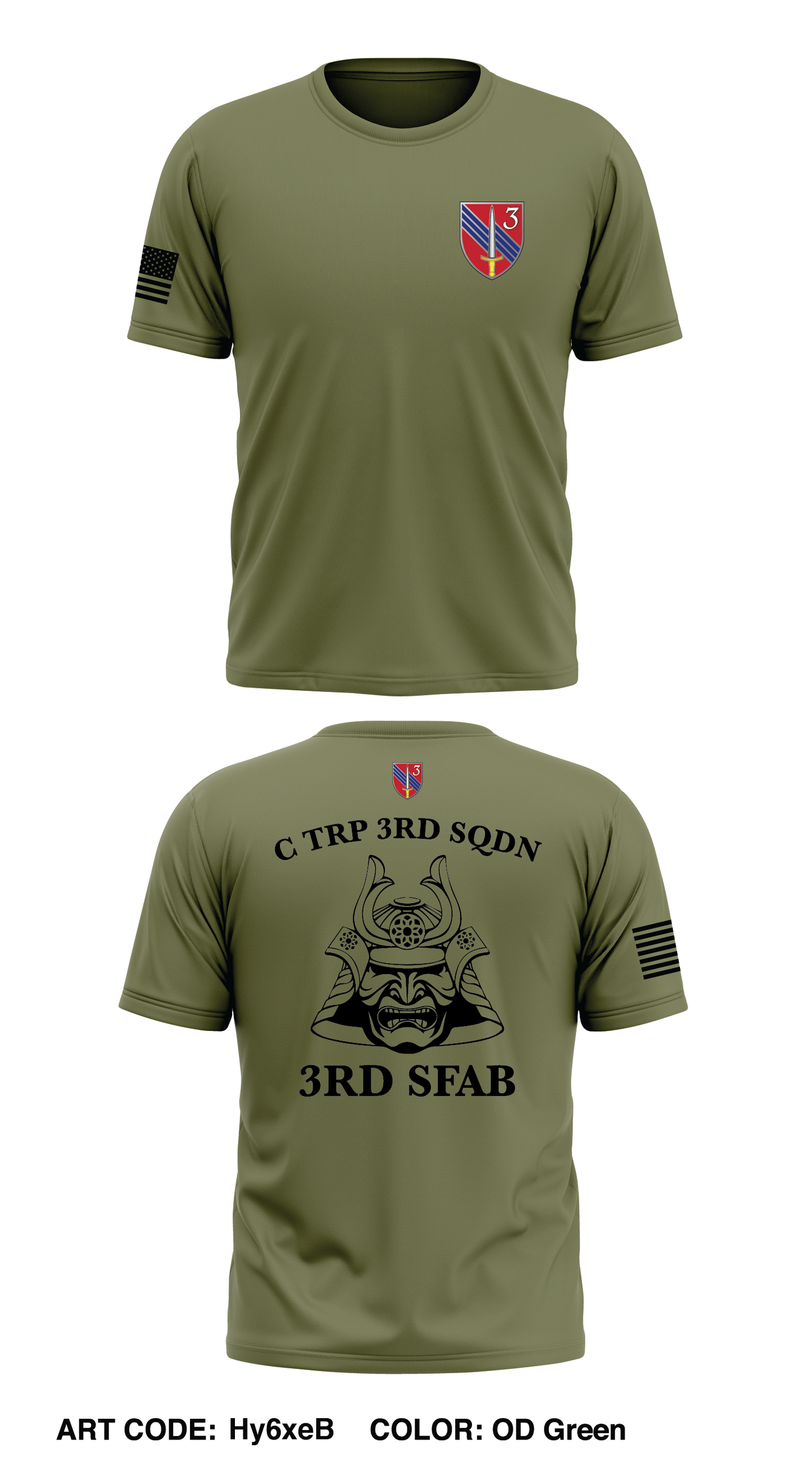 C TRP 3rd Squadron 3rd SFAB Store 1 Core Men's SS Performance Tee - Hy6xeB