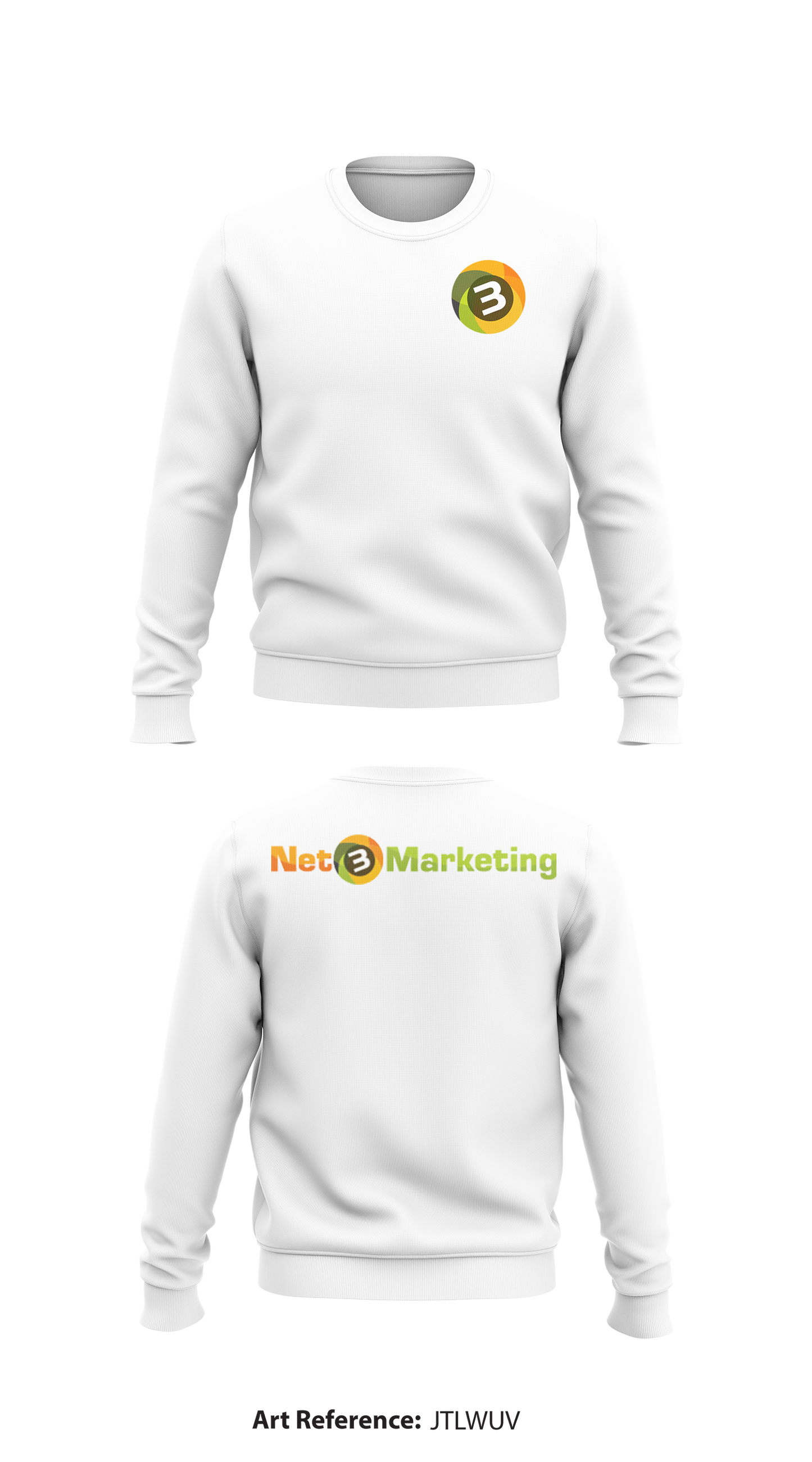 Net 3 Marketing Store 1 Core Men's Crewneck Performance Sweatshirt - jTLwUv