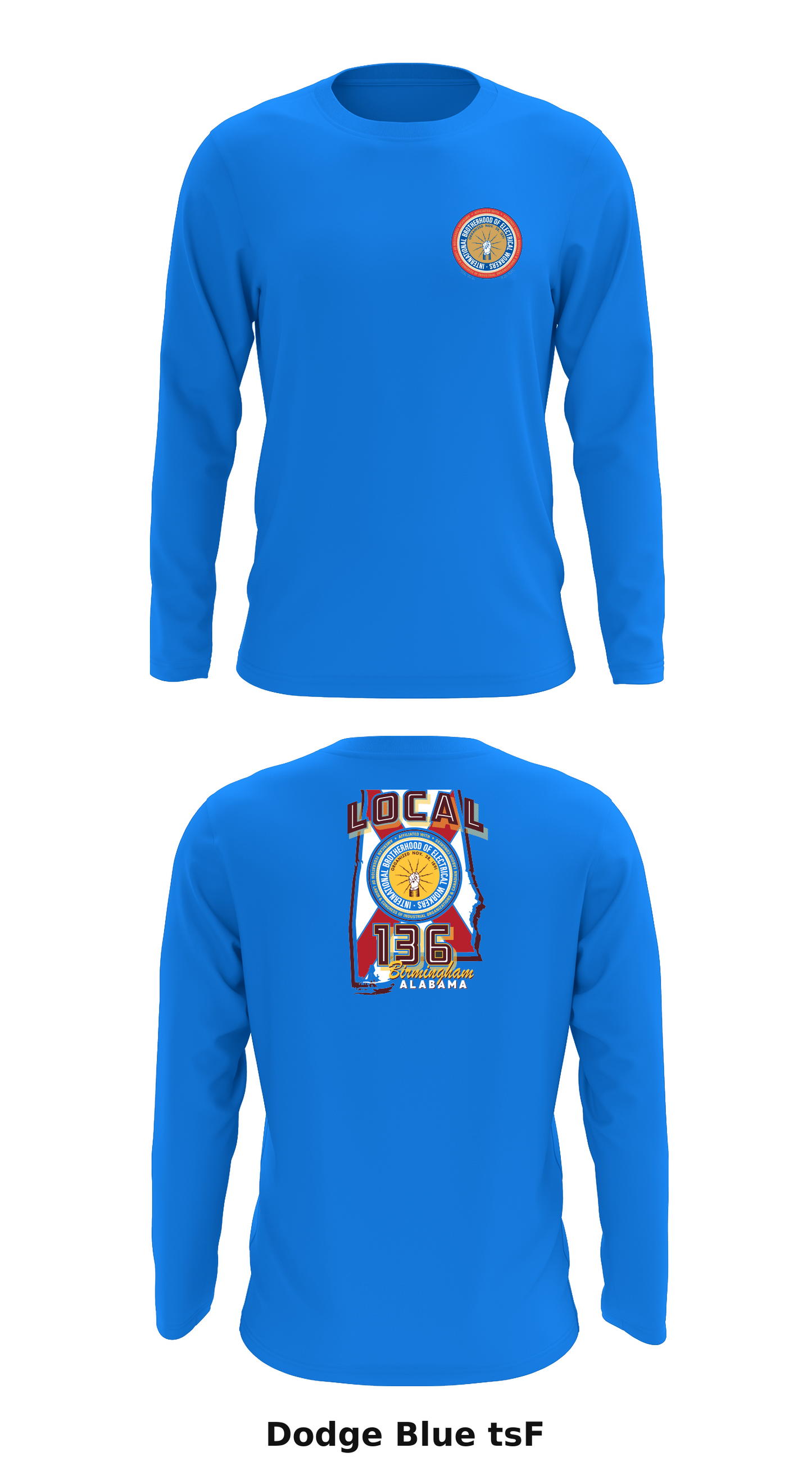 IBEW 136 Store 1 Core Men's LS Performance Tee - tsF