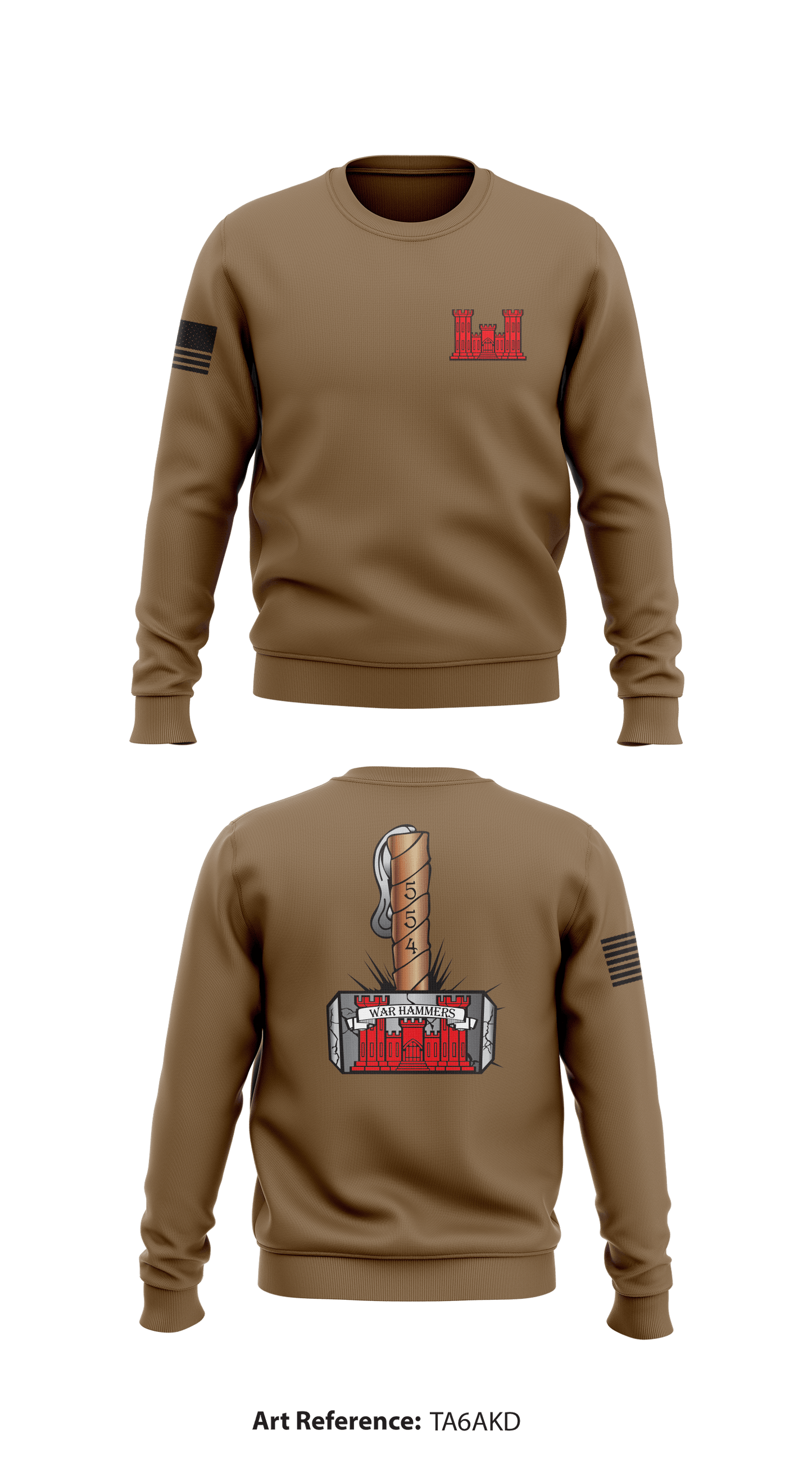 554th ECC Store 1 Core Men's Crewneck Performance Sweatshirt - TA6akD