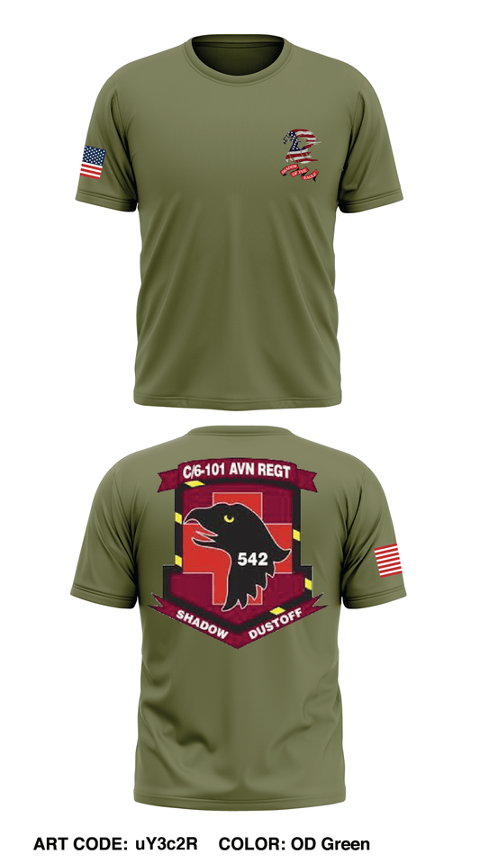 C Co, 6 BN, 101st CAB Store 1 Core Men's SS Performance Tee - uY3c2R