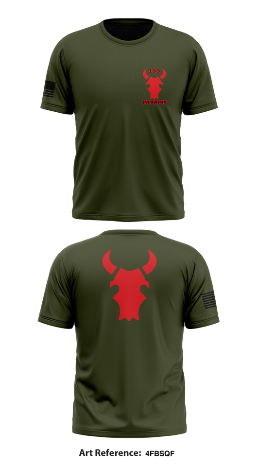 133 Infantry  Store 1 Core Men's SS Performance Tee - 4fbSqf