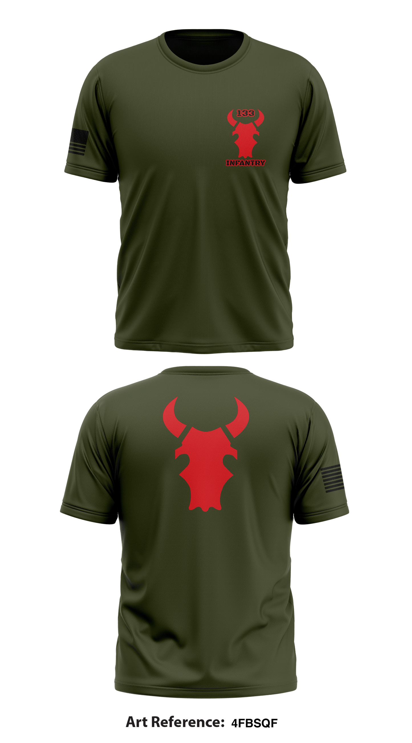 133 Infantry  Store 1 Core Men's SS Performance Tee - 4fbSqf