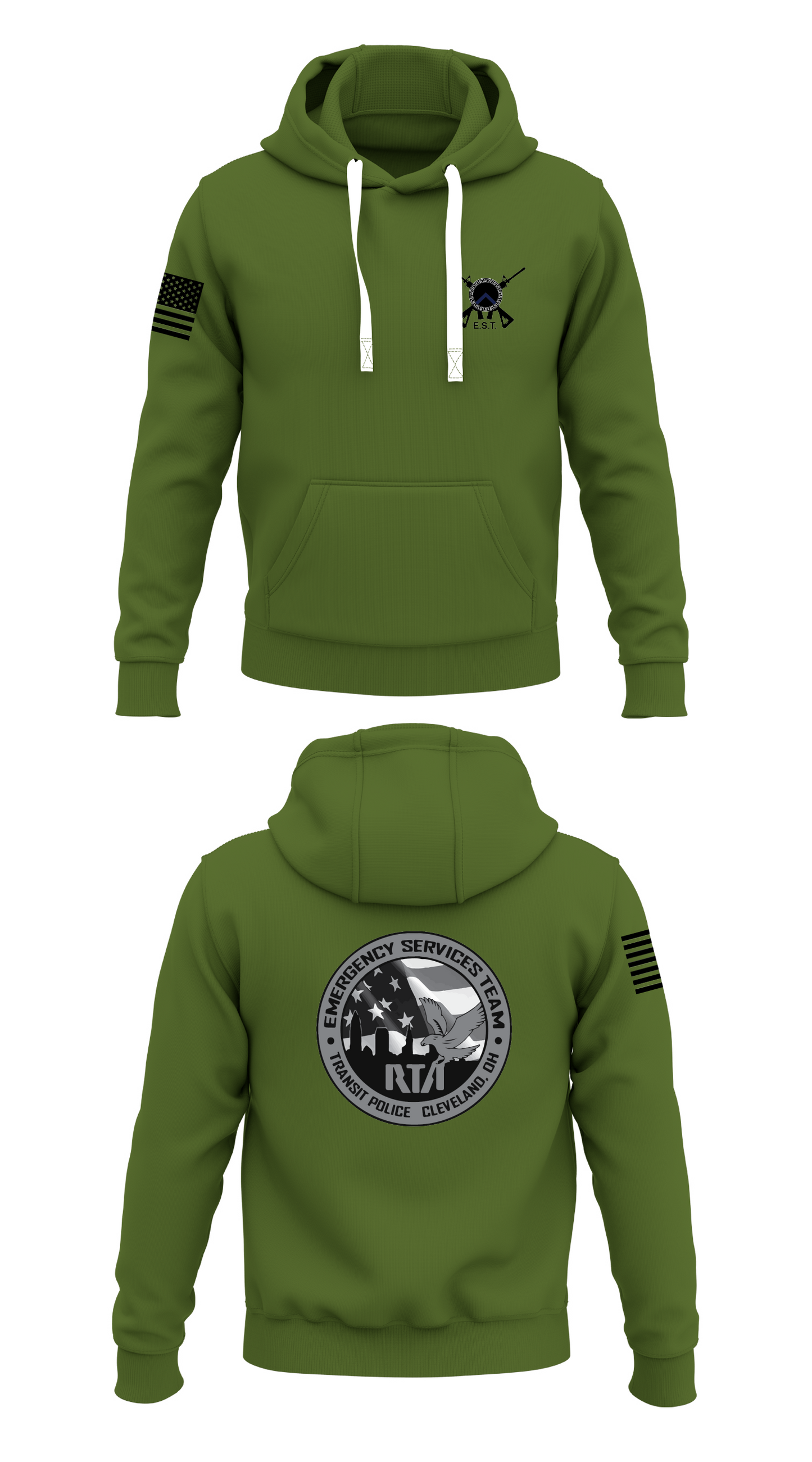 GCRTA Emergency Service Team (EST) Store 1  Core Men's Hooded Performance Sweatshirt - ~B5