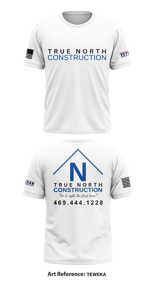 True North Construction Store 1 Core Men's SS Performance Tee - TeWEKA