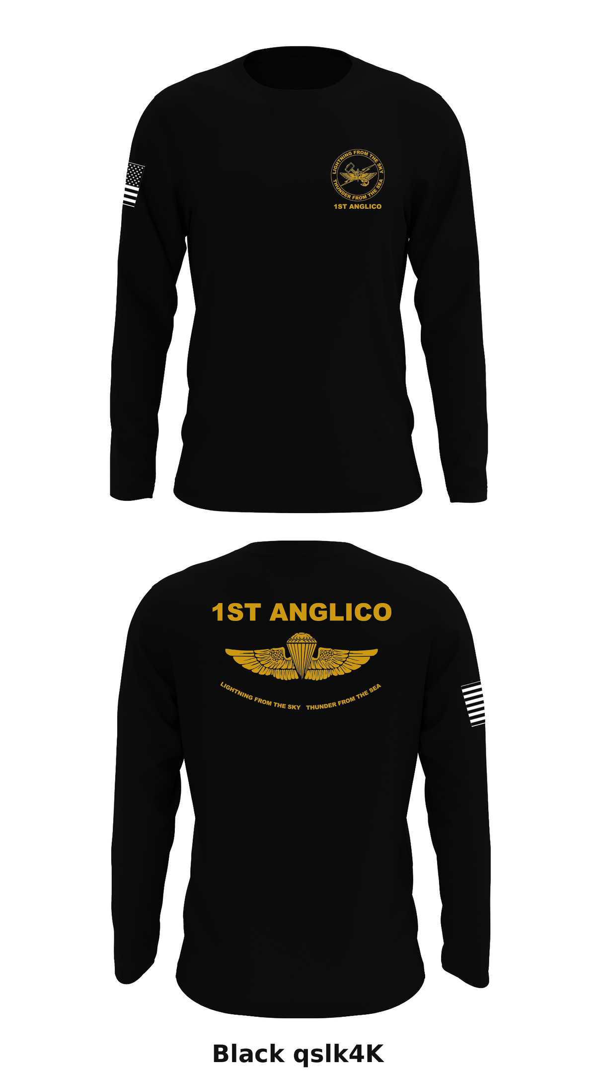 1st ANGLICO Store 1 Core Men's LS Performance Tee - qslk4K
