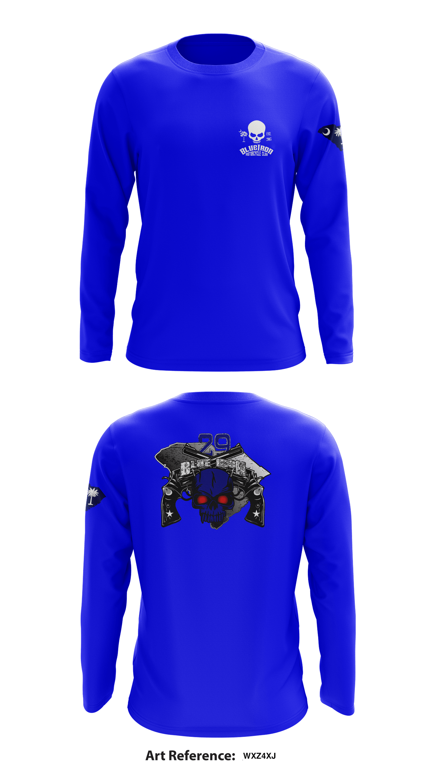 Blue Iron LE/MC South Carolina Original Store 1 Core Men's LS Performance Tee - WXz4XJ