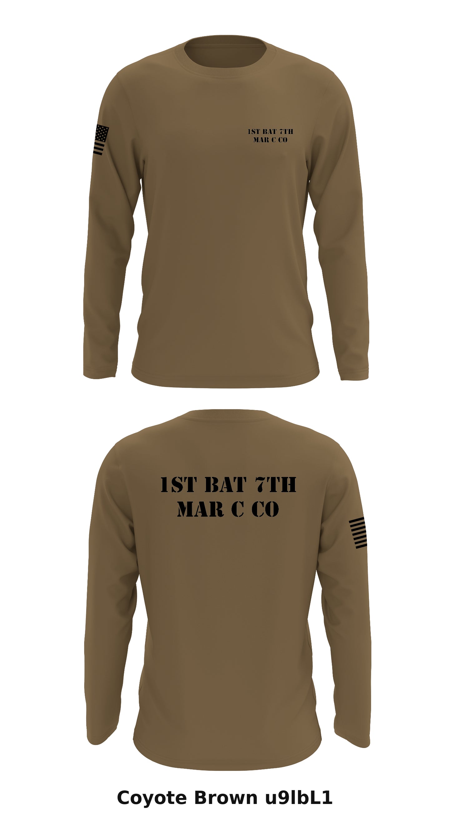 1st Bat 7th Mar C co Store 1 Core Men's LS Performance Tee - u9lbL1