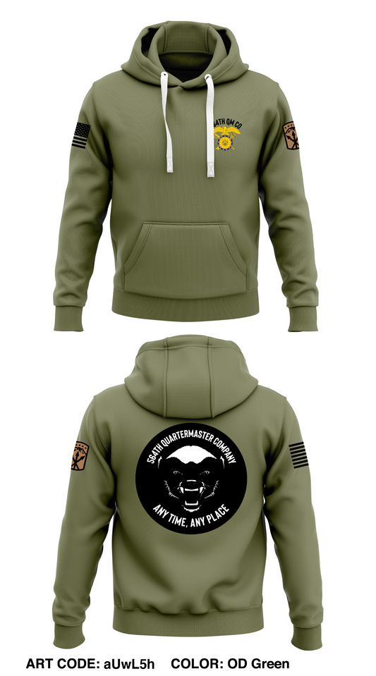 564th Quartermaster Company, honey badgers Store 1  Core Men's Hooded Performance Sweatshirt - aUwL5h