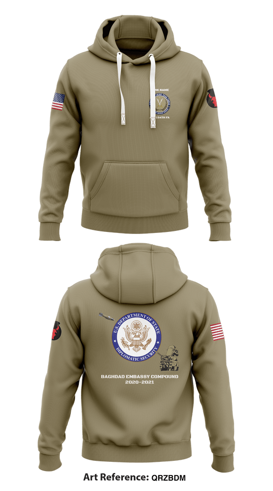 Alpha Battery 1-194th FA Store 1  Core Men's Hooded Performance Sweatshirt - qrzBdm