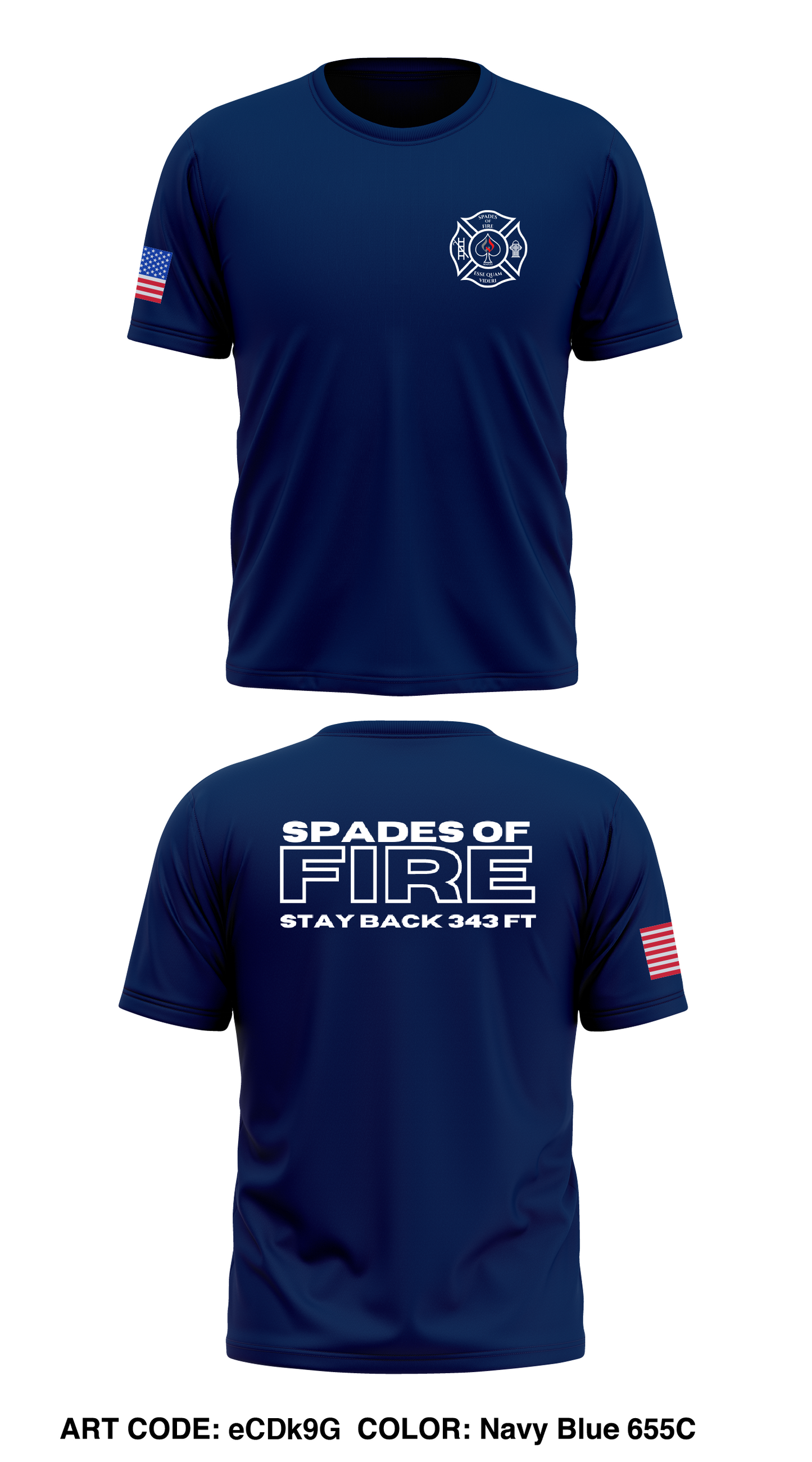 SPADES OF FIRE Store 1 Core Men's SS Performance Tee - eCDk9G