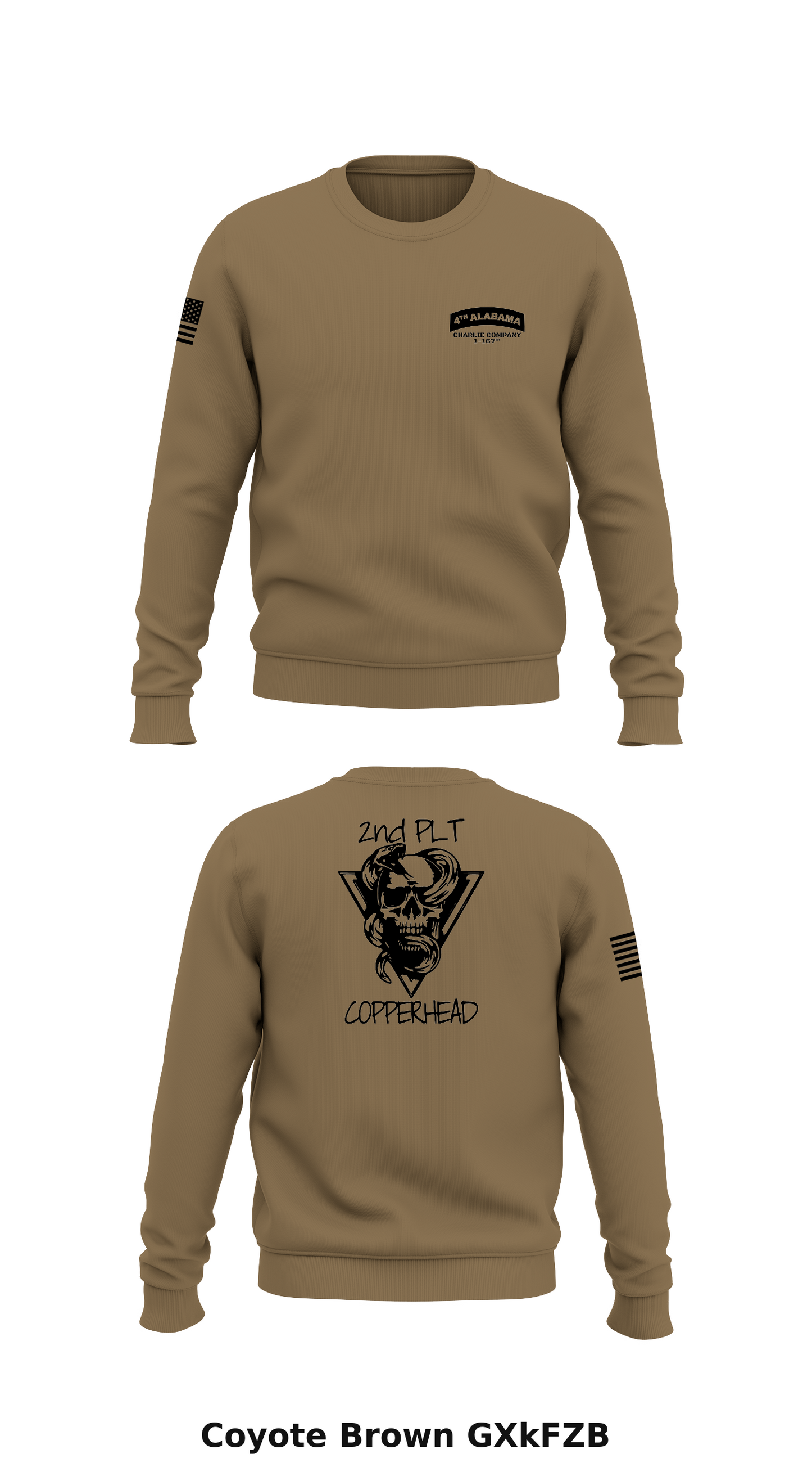 C Co 1-167th Store 1 Core Men's Crewneck Performance Sweatshirt - GXkFZB