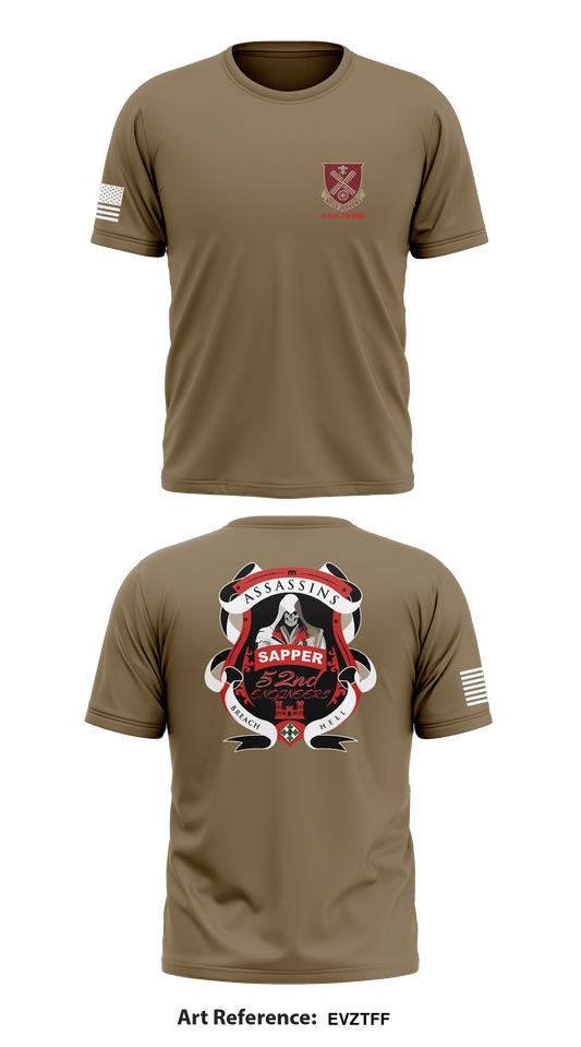 Assassin Company, 52nd BEB Core Men's SS Performance Tee - EvztFf