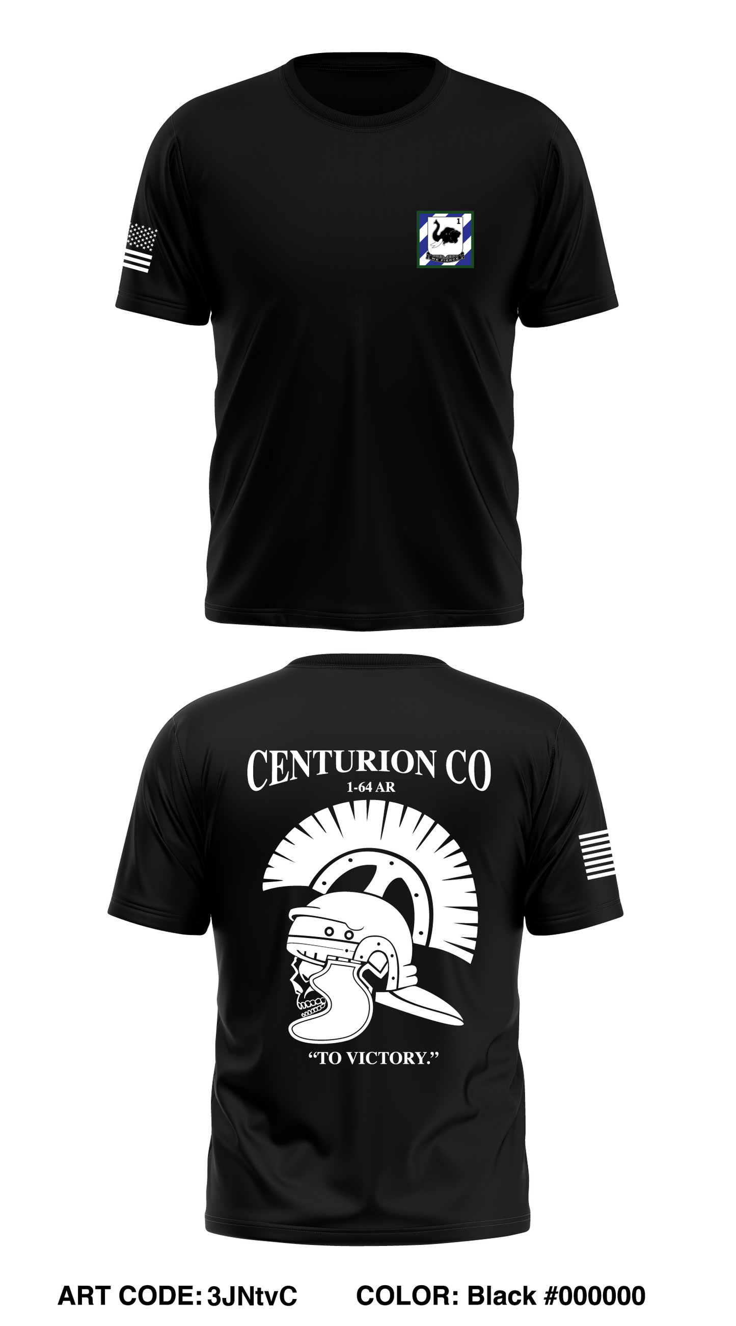 C Co, 1 BN, 64th AR Store 1 Core Men's SS Performance Tee - 3JNtvC