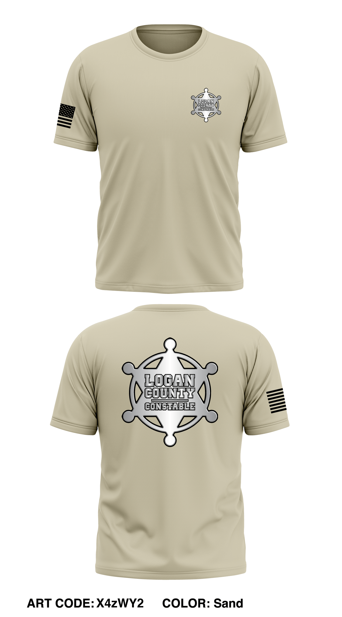 Logan County Constable Store 1 Core Men's SS Performance Tee - X4zWY2