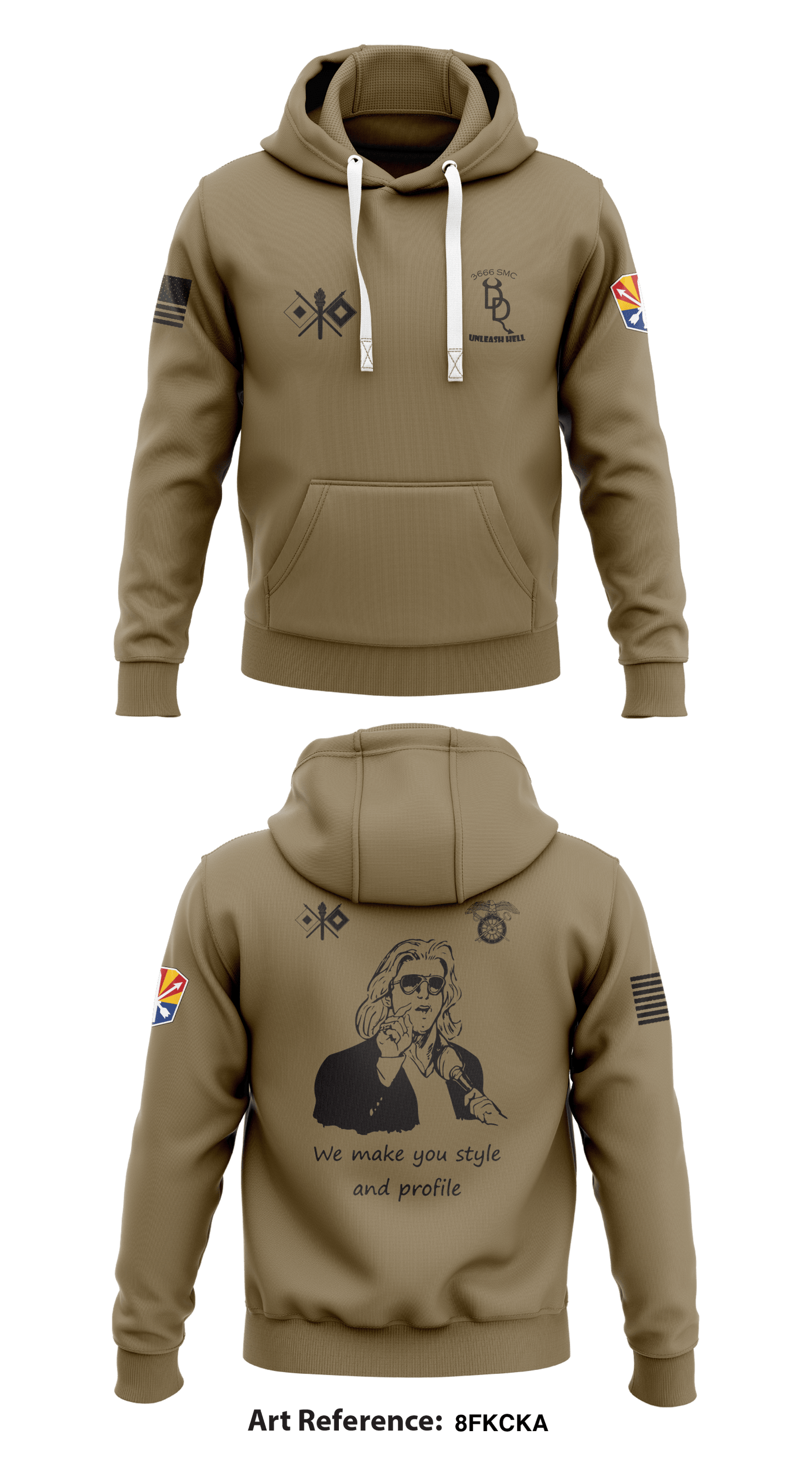 3666th SMC Store 1  Core Men's Hooded Performance Sweatshirt - 8FKCKA