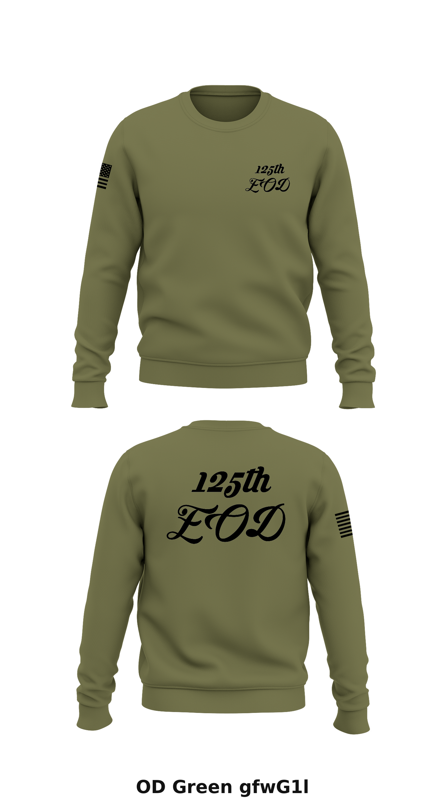 125th EOD Store 1 Core Men's Crewneck Performance Sweatshirt - gfwG1l