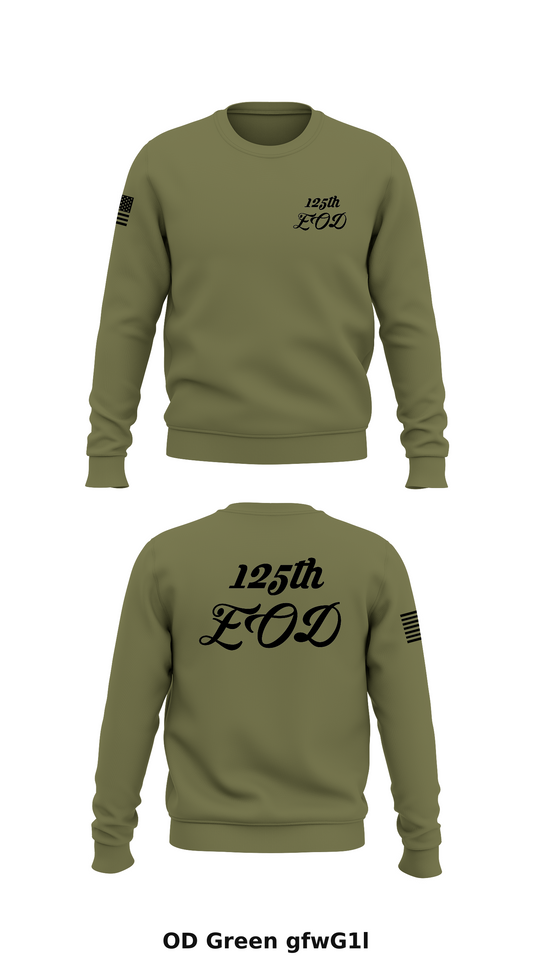 125th EOD Store 1 Core Men's Crewneck Performance Sweatshirt - gfwG1l