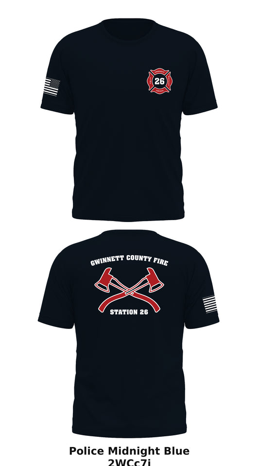 Station 26, Gwinnett County Fire Store 1 Core Men's SS Performance Tee - 2WCc7j