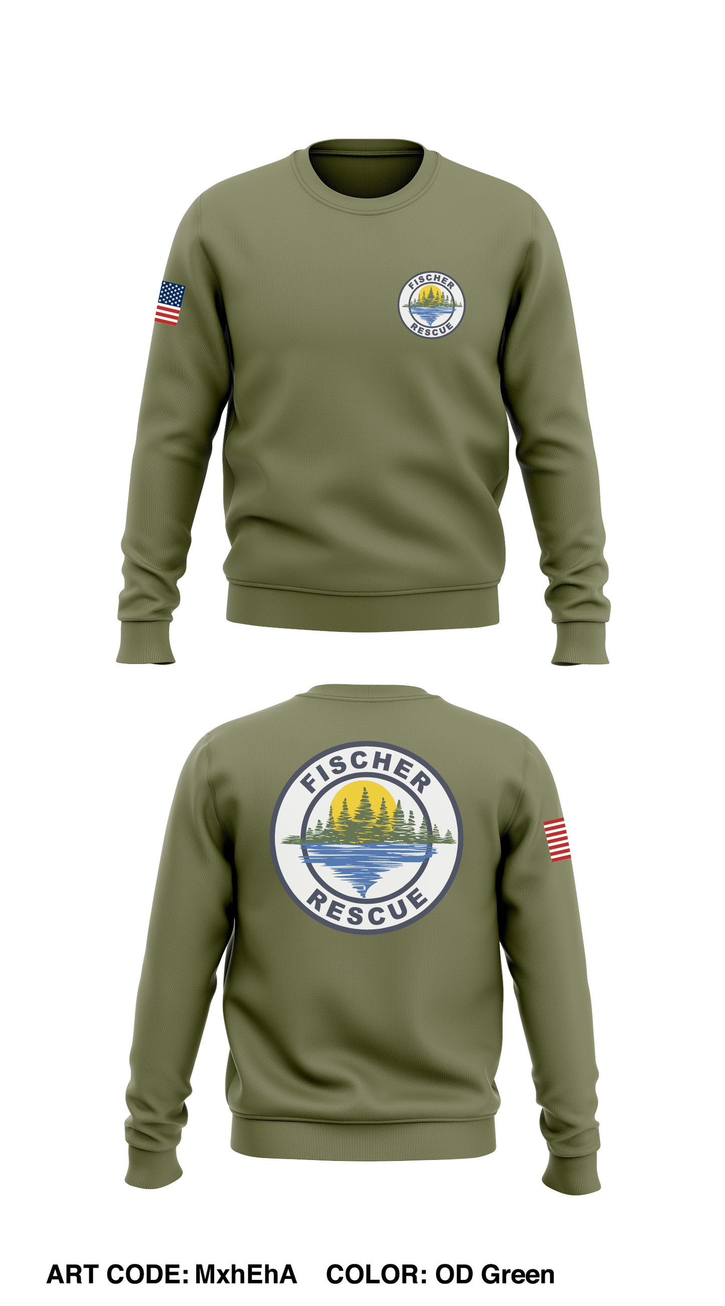 FISCHER RESCUE  Store 1 Core Men's Crewneck Performance Sweatshirt - MxhEhA
