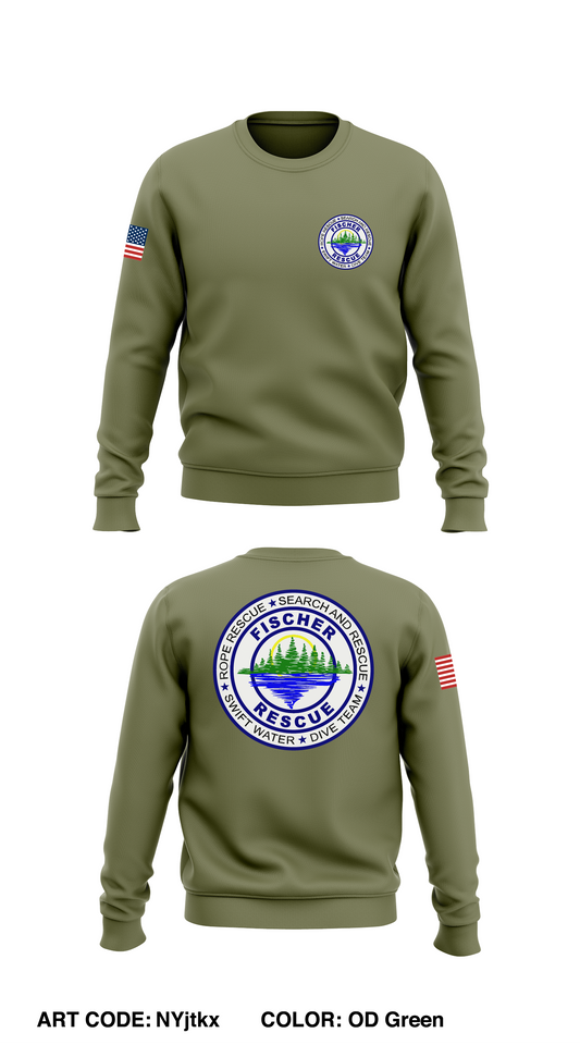 FISCHER RESCUE Store 1 Core Men's Crewneck Performance Sweatshirt - NYjtkx