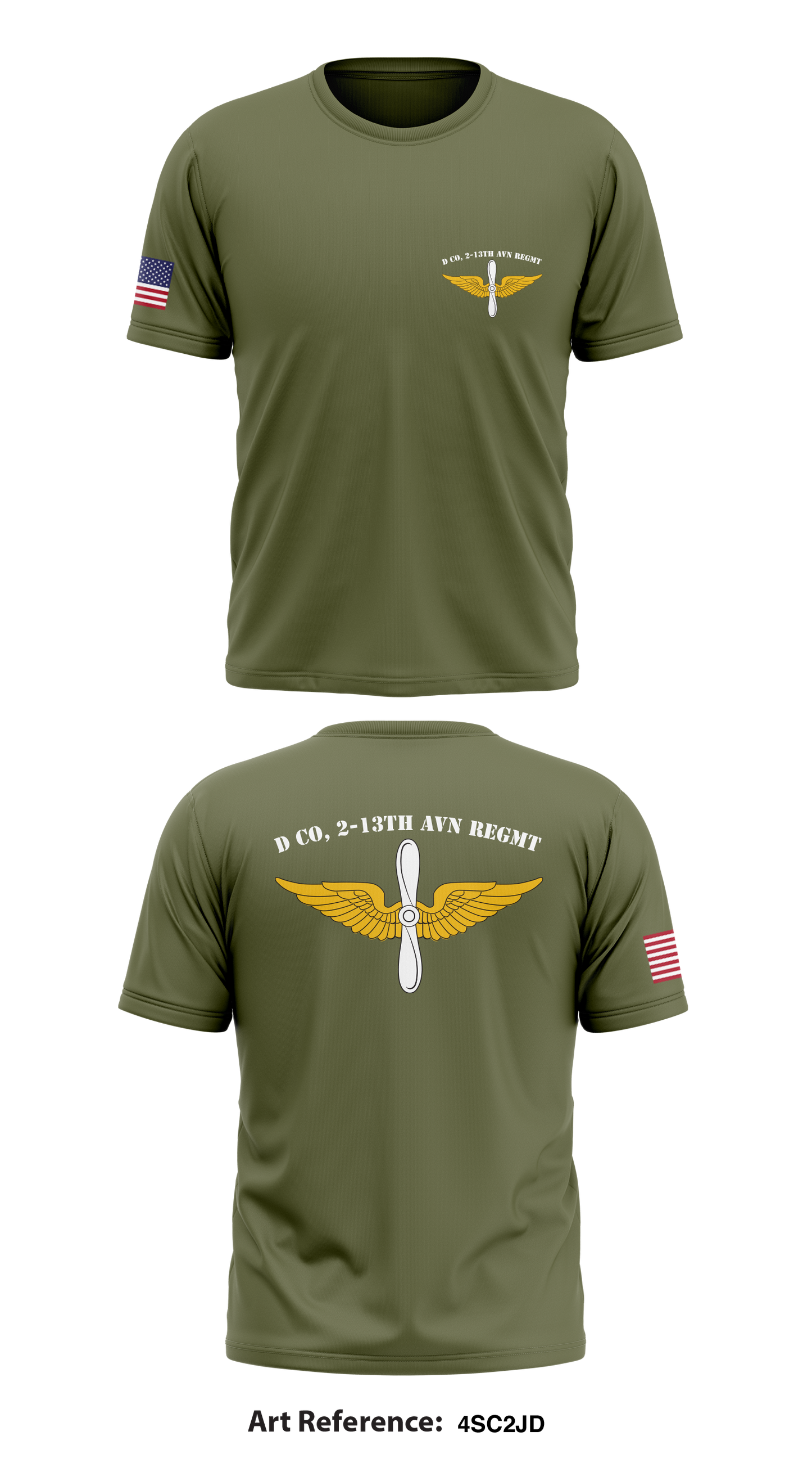 D Co, 2-13th AVN REGMT Store 1 Core Men's SS Performance Tee - 4sc2jd