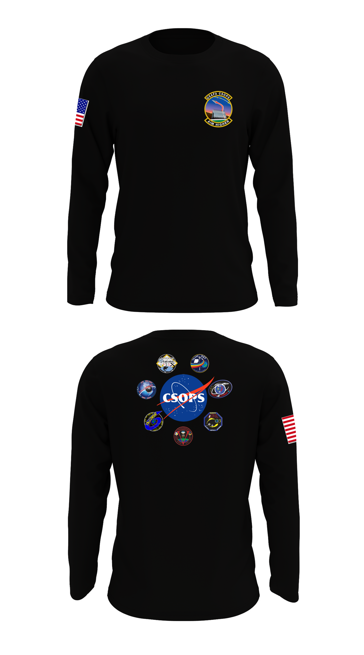 Cadet Space Operations Squadron (CSOPS) Store 1 Core Men's LS Performance Tee - 33291704447