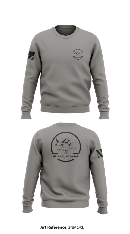 1-63 Hellhounds Store 1 Core Men's Crewneck Performance Sweatshirt - 3NMoXL
