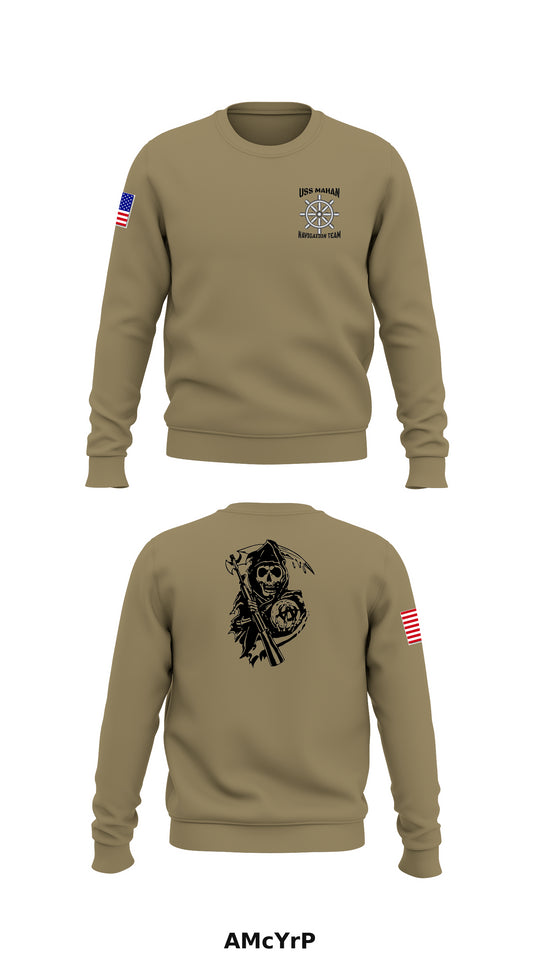 USS MAHAN Navigation Team Store 1 Core Men's Crewneck Performance Sweatshirt - AMcYrP