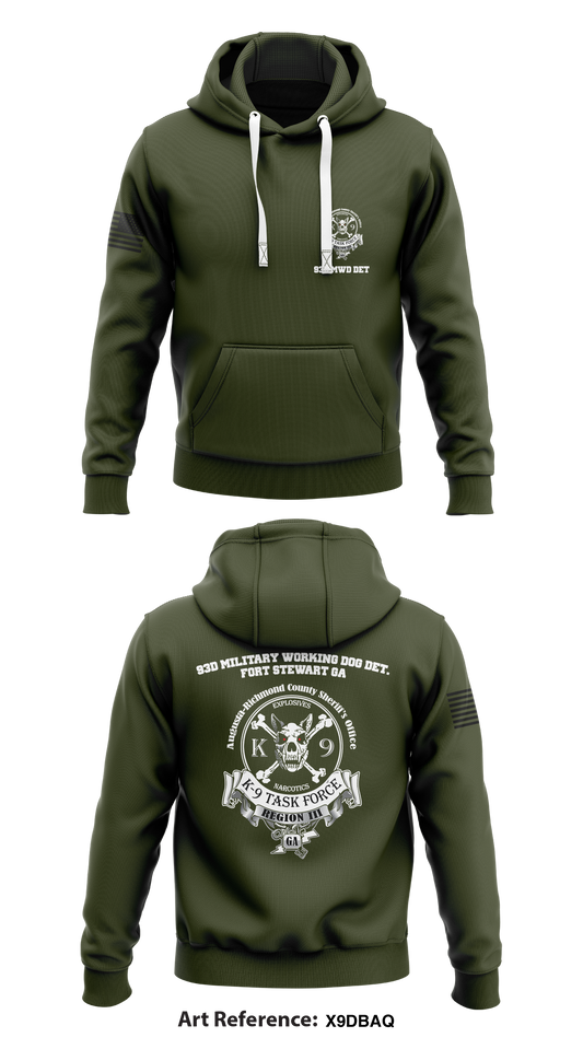 93d Military Working Dog Det. Store 1  Core Men's Hooded Performance Sweatshirt - X9Dbaq